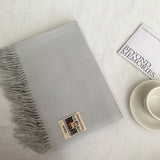 SOLID COLOR FAUX CASHMERE SCARF WINTER WRAP_CWASC2303