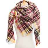 NEW LARGE PLAID TRIANGLE SCARF SPRING TO WINTER_CWASC0108