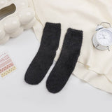 Winter Warm Mid-Tube Socks Solid Color Socks_Cwms0970
