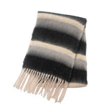 CHUNKY FRINGE STRIPE SCARF WINTER YARN WRAP_CWASC0877