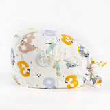 CHERRY BEAR PRINTED NURSE CAP PURE COTTON HAT_CWAH3324