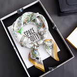 Cwasc2407_Contrast Color Polka Dot Trendy Retro Scarf