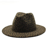 FEDORA HAT LEOPARD PRINT HAT JAZZ WIDE BRIM HAT_CWAH2545