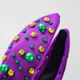 NEW STYLE KNOTTED DIAMOND AND PEARL HEADBAND_CWAHA0814