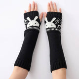 Fashionable Bunny Head Open Finger Knitted Sleeves_Cwag0106