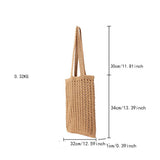 HOLLOW ONE SHOULDER BAG BEACH BAGS TOTES WITH MESH_CWAB4664