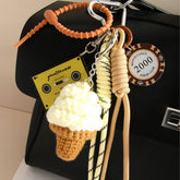 CREATIVE ICE CREAM KEYCHAIN WITH BRAIDED CORD_CWMM7647