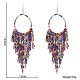 Vintage Hollow Long Tassel Earrings