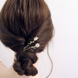 STYLISH ZIRCON SUNFLOWER HAIR PIN FOR GIRLS_CWAHA1209