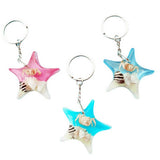 NEW STARFISH SHAPE ACRYLIC KEYCHAIN PENDANT_CWMM3716
