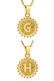 ROUND ALPHABET INITIAL PENDANT NECKLACE_CWAJE107
