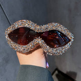 PERSONALIZED FASHIONABLE DIAMOND WAVE SUNGLASSES_CWASG0801