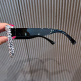 DOUBLE BRIDGE POLYGONAL RHINESTONE SUNGLASSES_CWASG0832
