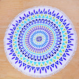ROUND MICROFIBER TASSEL BEACH TOWEL BLANKET_CWMM7602