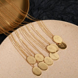 GOLD STAINLESS STEEL DECEMBER FLOWER NECKLACE_CWMM3778