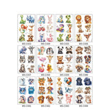 KIDS CARTOON ANIMAL TATTOO STICKERS SET WATERPROOF_CWMM8352