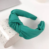 SOLID COLOR TEXTURED FABRIC CROSS HEADBAND_CWAHA2084