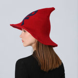 Cwah1681_Halloween Skull Knitted Wizard Hat