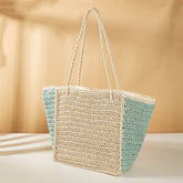 Women Handmade Woven Shoulder Crossbody Tote Bag_Cwab0819