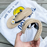 SUNFLOWER FLOWER SUMMER BEACH FLIP FLOPS_CWSHS0670