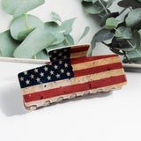 Cwaha5137_4Th Of July Flag Stylish Rectangular Hair Clip
