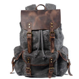 Vintage Waxed Canvas Drawstring Backpack_Cwab5519