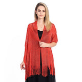 FASHIONABLE GOLD AND SILVER SILK SHAWL_CWASC1091