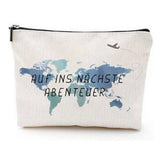 Women Linen Waterproof Zipper Cosmetic Bag_Cwab2246