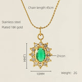 STAINLESS STEEL ZIRCON HEART PENDANT NECKLACE_CWAJE0682