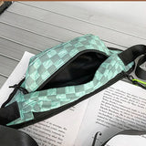 Simple Plaid Waist Bag Shoulder Bag_Cwab1604