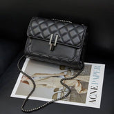 DIAMOND CHECKERED ONE SHOULDER CROSSBODY BAG_CUAB0178