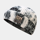 LABEL TIE DYED MELON SHAPED HAT KNITTED HAT_CWAH2076