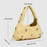MUSHROOM STUD PUNK SHOULDER BAG FOR WOMEN_CWAB5678