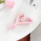 GRADIENT HEART HAIR CLAW SWEET PONYTAIL SHARK CLIP_CWAHA1585