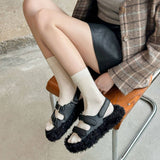 Women Solid Color Straight Socks Joker Socks_Cwms0287