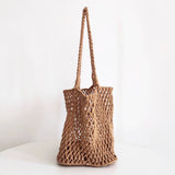 Ven Cotton Shoulder Beach Bag, Hollow Design_Cwab0809