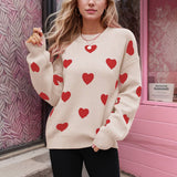 Valentines Love Pullover Sweater For Women