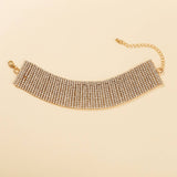 GOLD SPARKLING DIAMOND BRACELET WIDE BRACELET_CWAJE1147