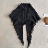 SOLID WOOL BLEND TRIANGLE SCARF FOR WOMEN_CWASC2287