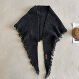 SOLID WOOL BLEND TRIANGLE SCARF FOR WOMEN_CWASC2287