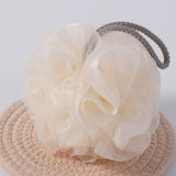 LARGE BATH FLOWER FOAMING NET TWO COLOR BATH POUF_CWMM3335