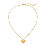 FRENCH SIMPLE DOUBLE HEART PENDANT NECKLACE_CWAJE1429