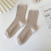 AUTUMN AND WINTER STRIPED WOMENS MID CALF SOCKS_CWMS0985