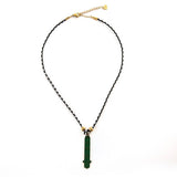 Vintage Steel Square Evil Eye Pendant Necklace_Cwmm8824