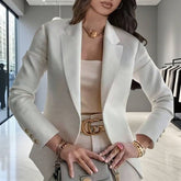 Fashionable And Elegant Solid-Color Lapel Blazer