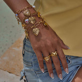 ROMANTIC PEARL CERAMIC HEART PHOTO BRACELET_CWAJE4804