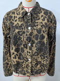 Wild And Versatile Leopard Print Denim Jacket