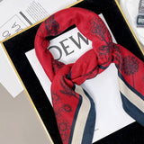FLORAL SQUARE SCARF ELEGANT WRAP_CWASC0901