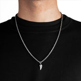 STAINLESS STEEL MENS WING PENDANT NECKLACE_CWMM5558