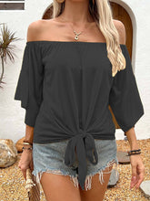 Solid-Color One-Shoulder Casual T-Shirt